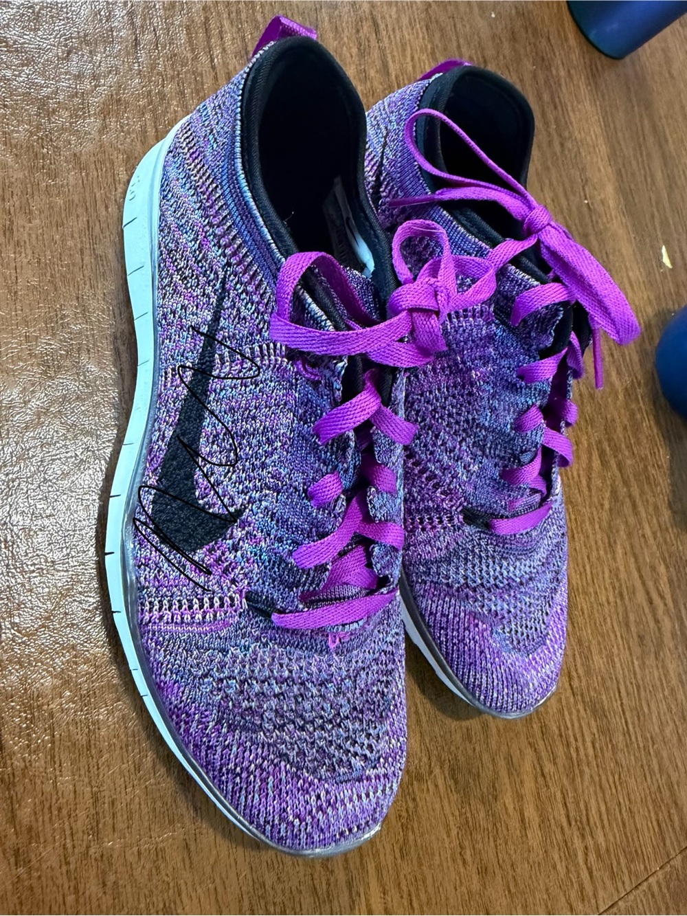 Nike Free TR Flyknit 5 Purple Black Trail Running Shoes SIZE 6